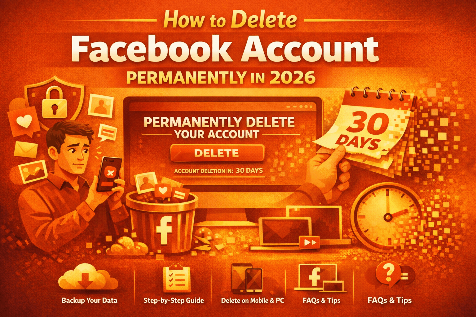 How to Delete Facebook Account Permanently in 2026 – Complete Step-by-Step Guide (Mobile, PC, Data Backup & Recovery)