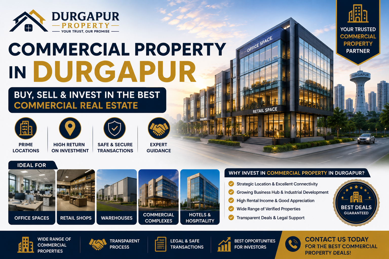 Commercial Property in Durgapur – Buy, Sell & Invest in the Best Commercial Real Estate - 2026