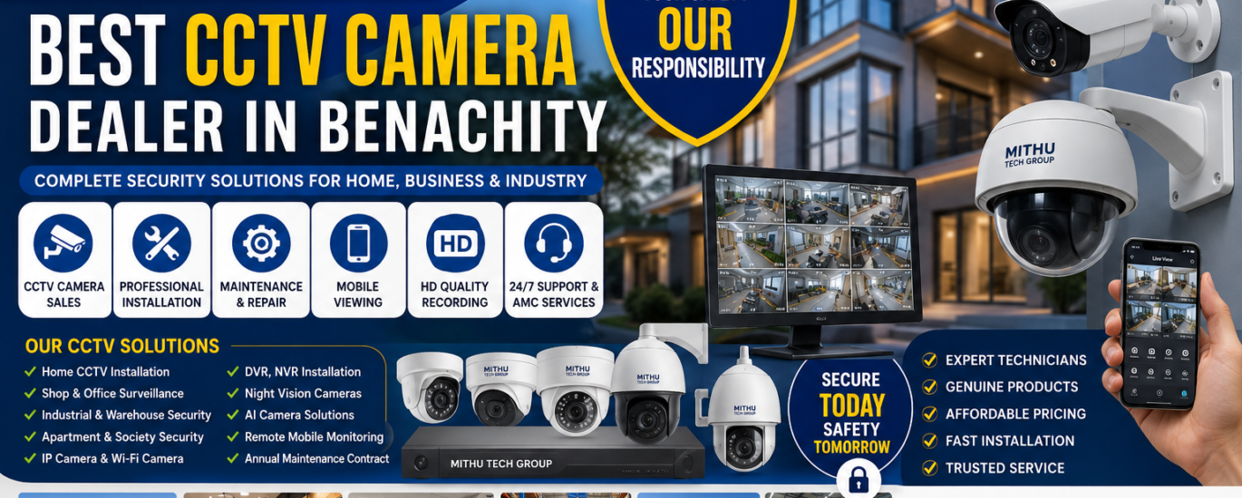 Best CCTV Camera Dealer in Benachity, Durgapur – Complete Security Solutions by Mithu Tech Group