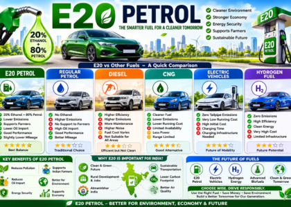 E20 Petrol vs Petrol, Diesel, CNG, Electric Vehicles & Future Fuels – Complete Comparison (2026)