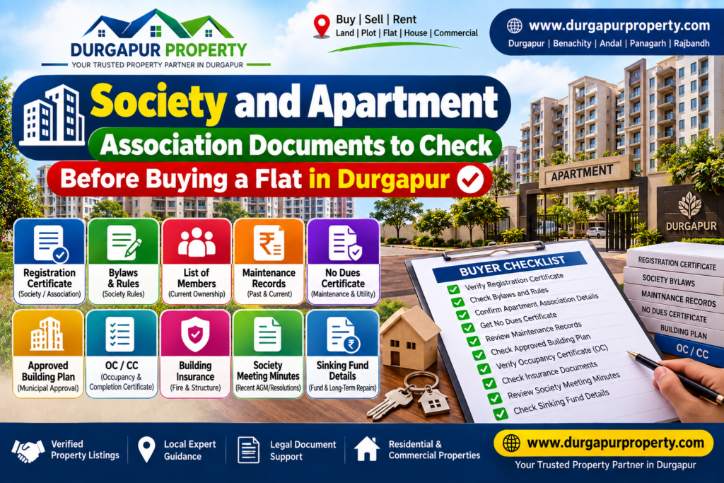 Society and Apartment Association Documents to Check Before Buying a Flat in Durgapur