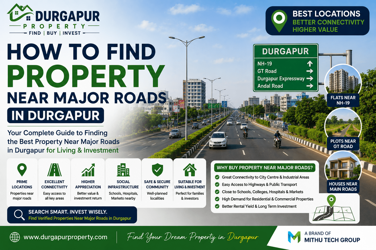 How to Find Property Near Major Roads in Durgapur
