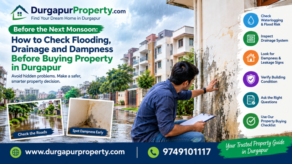 Before the Next Monsoon: How to Check Flooding, Drainage and Dampness Before Buying Property in Durgapur